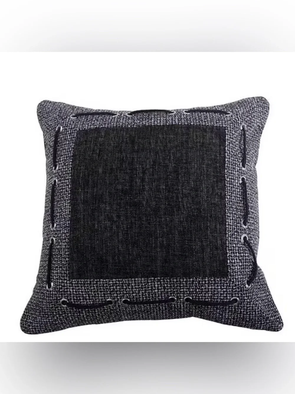 HiEnd Accents Tweed and Chenille pillow Covers Set of two